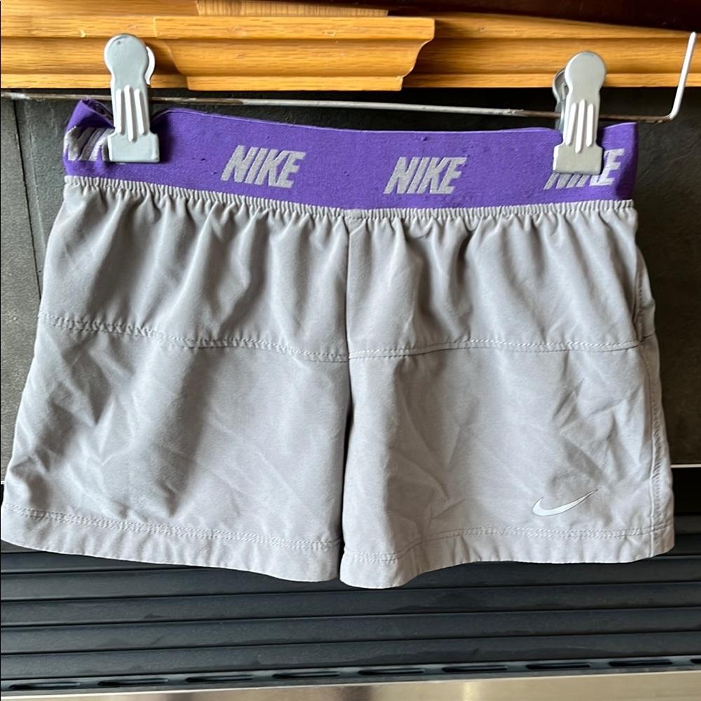 Nike youth Gray and Purple Shorts